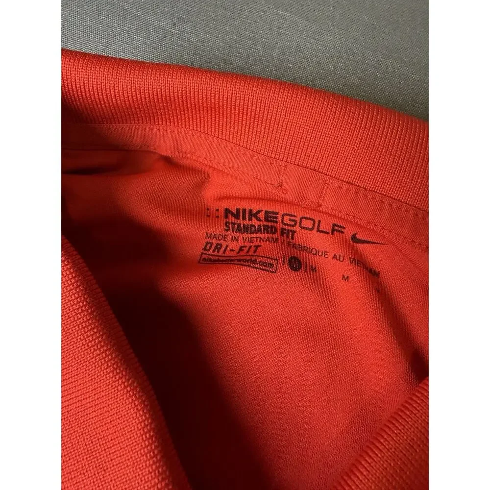 Nike Golf Polo Shirt Adult M Red Performance Athletic Golfer Casual Outdoor Mens